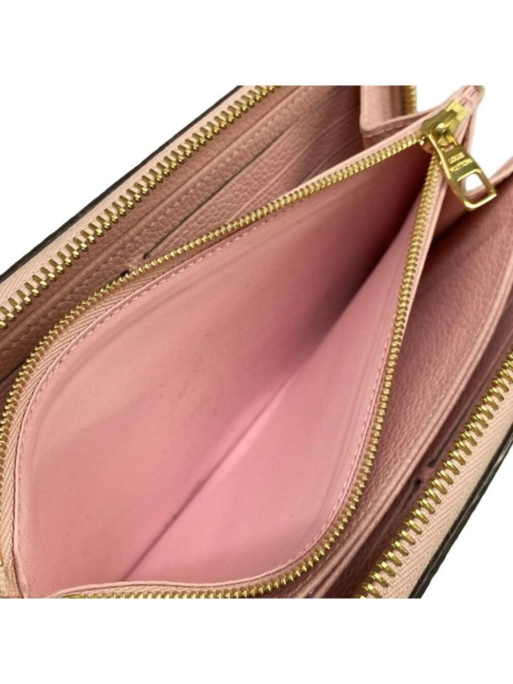 Louis Vuitton Wallet Viza Pull Zippy Boutondrose Zip Around Leather Cowhide - Picture 4 of 14